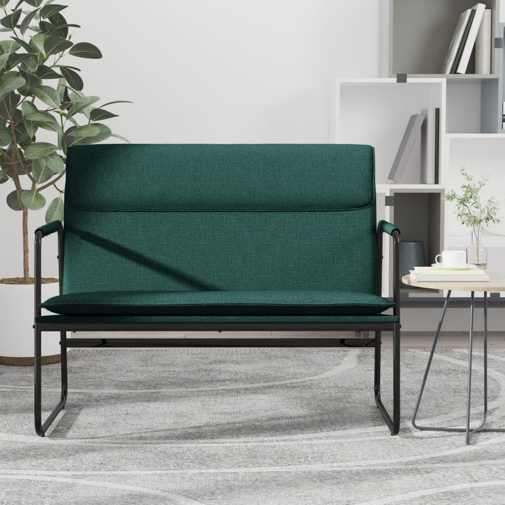 Dunkelgrüne Sitzbank Stoff 100 cm