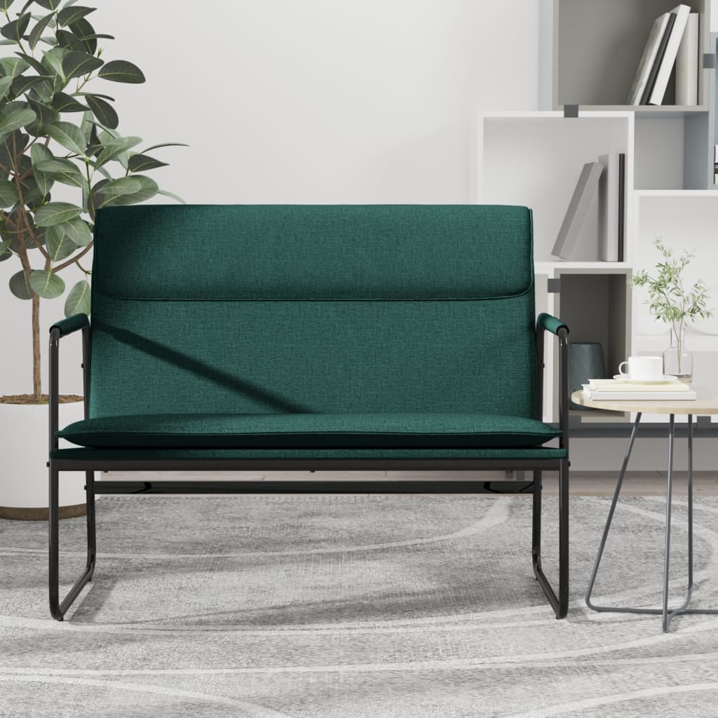 Dunkelgrüne Sitzbank Stoff 100 cm