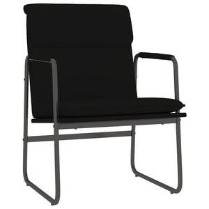 Schwarzer Loungesessel Kunstleder 55x64x80 cm