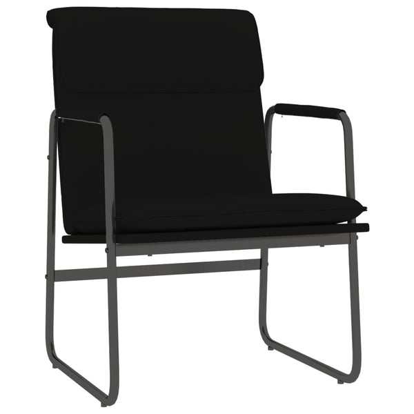 Schwarzer Loungesessel Kunstleder 55x64x80 cm