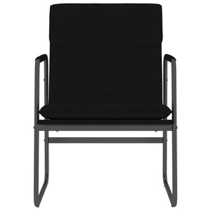 Schwarzer Loungesessel Kunstleder 55x64x80 cm