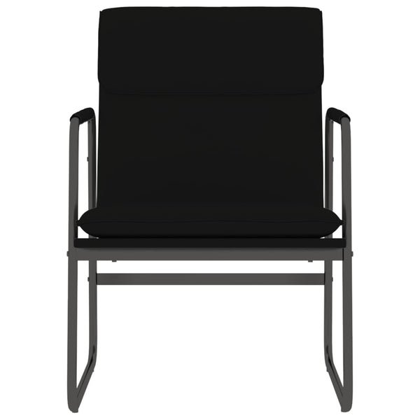 Schwarzer Loungesessel Kunstleder 55x64x80 cm