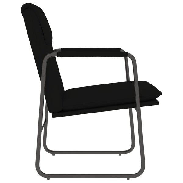 Schwarzer Loungesessel Kunstleder 55x64x80 cm