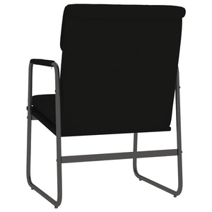 Schwarzer Loungesessel Kunstleder 55x64x80 cm