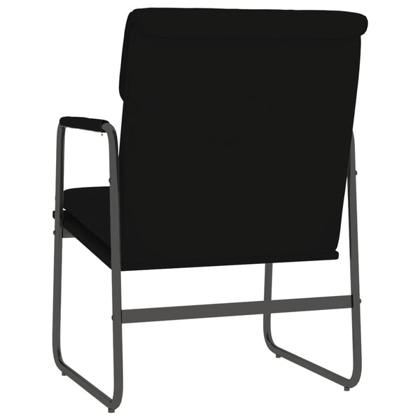 Schwarzer Loungesessel Kunstleder 55x64x80 cm