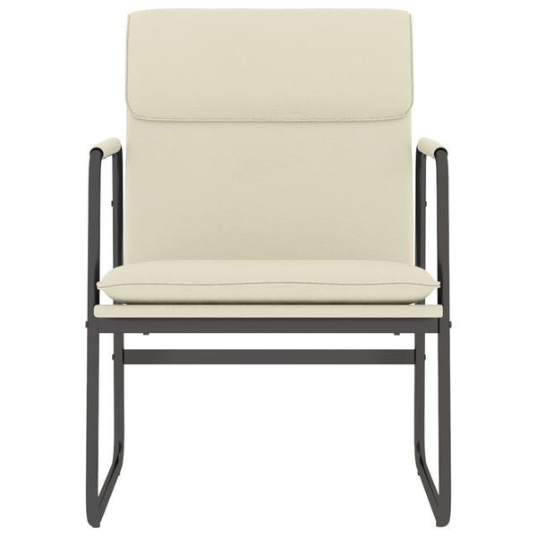 Creme Loungesessel Kunstleder 55x64x80cm