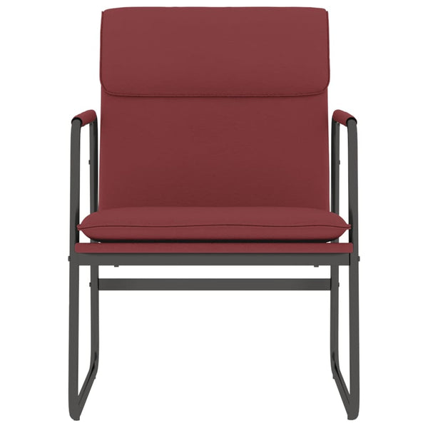 Loungesessel Weinrot Kunstleder 55x64x80 cm