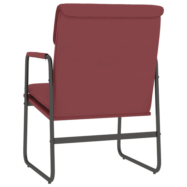 Loungesessel Weinrot Kunstleder 55x64x80 cm