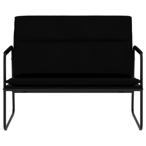 Sitzbank Schwarz Kunstleder 100 cm