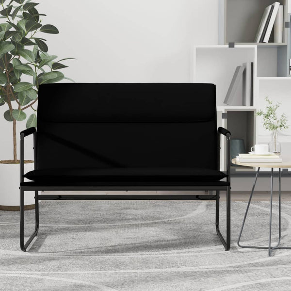 Sitzbank Schwarz Kunstleder 100 cm