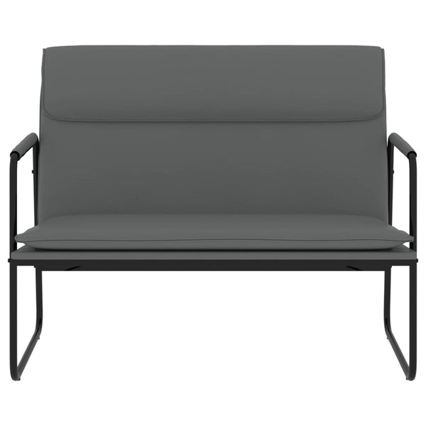 Graue Kunstleder Sitzbank 100 cm