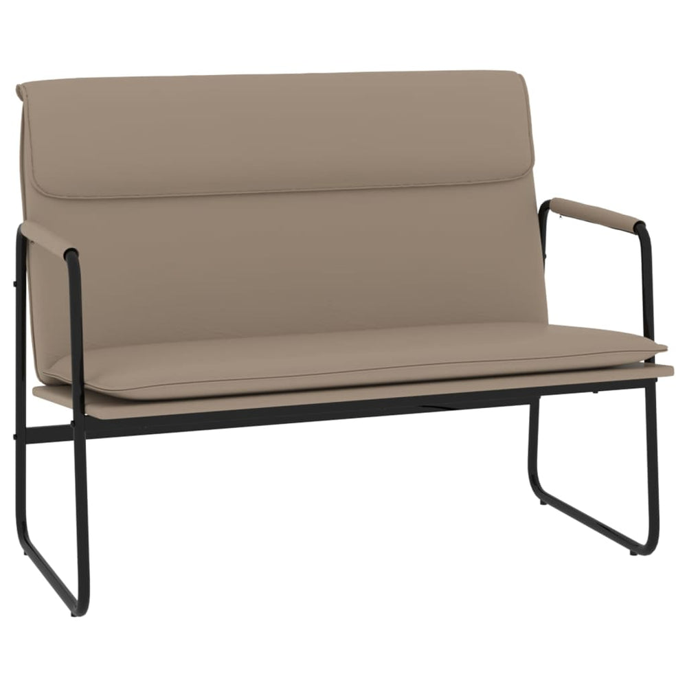 Sitzbank Cappuccino-Braun Kunstleder 100 cm