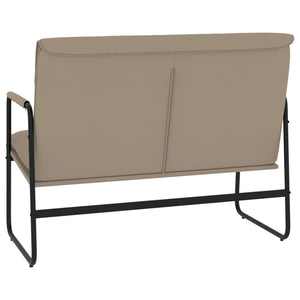 Sitzbank Cappuccino-Braun Kunstleder 100 cm