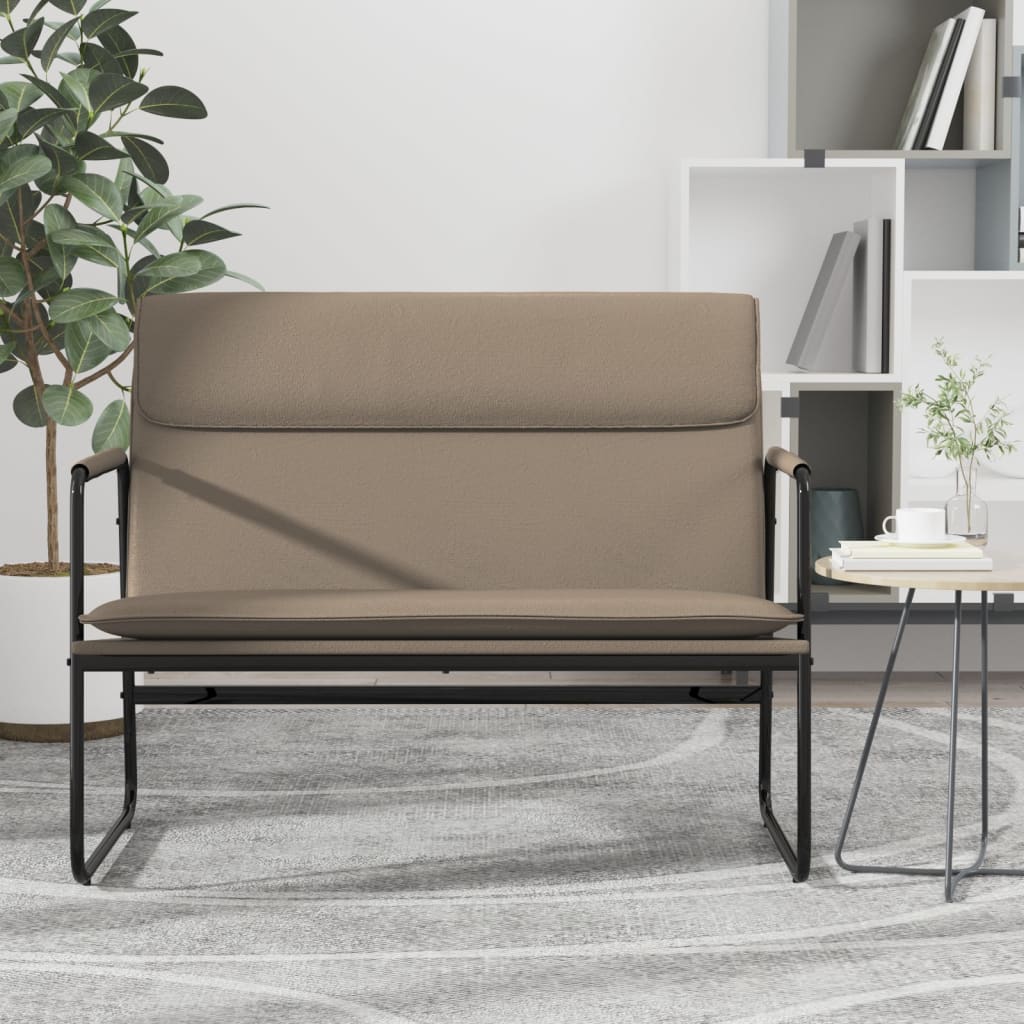 Sitzbank Cappuccino-Braun Kunstleder 100 cm