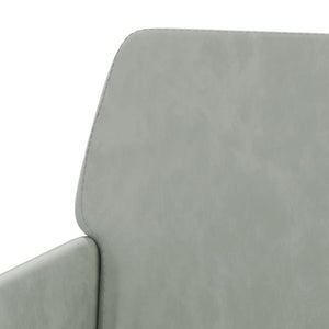 Hellgrauer Samt Sessel 62x79 cm