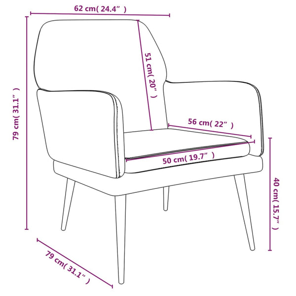Hellgrauer Samt Sessel 62x79 cm
