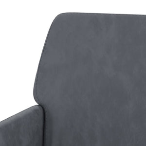 Dunkelgrauer Samt Sessel 62x79 cm
