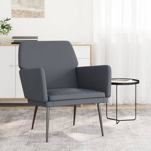 Dunkelgrauer Samt Sessel 62x79 cm