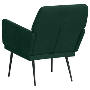 Dunkelgrüner Samt Sessel 62x79x79 cm