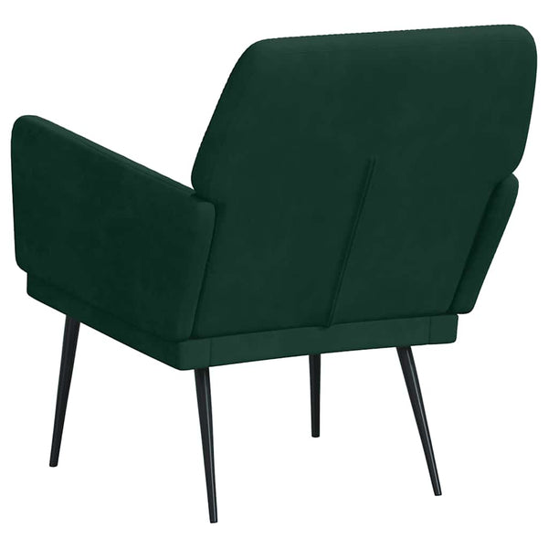 Dunkelgrüner Samt Sessel 62x79x79 cm