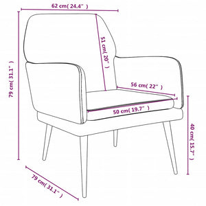 Dunkelgrüner Samt Sessel 62x79x79 cm