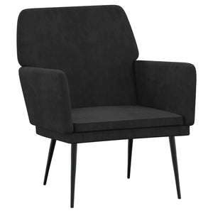 Schwarzer Samt Sessel 62x79x79 cm