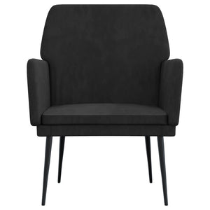 Schwarzer Samt Sessel 62x79x79 cm