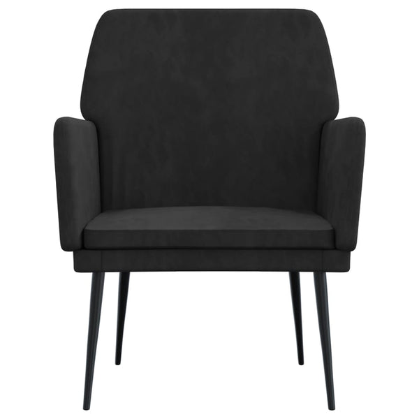 Schwarzer Samt Sessel 62x79x79 cm