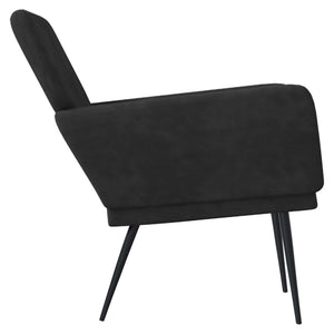Schwarzer Samt Sessel 62x79x79 cm