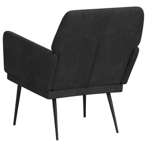 Schwarzer Samt Sessel 62x79x79 cm