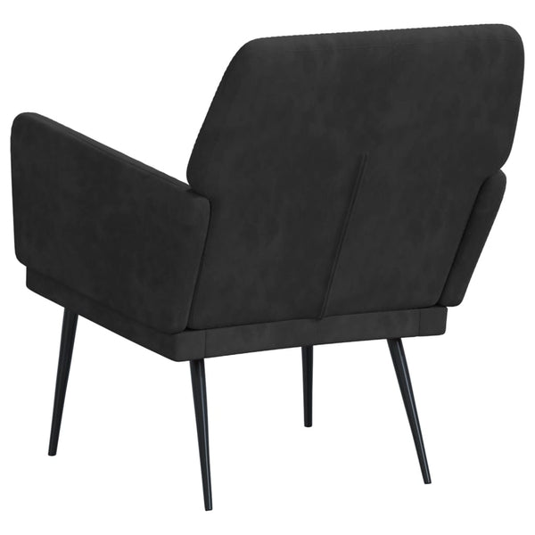 Schwarzer Samt Sessel 62x79x79 cm
