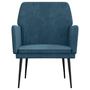 Blauer Samt Sessel 62x79x79 cm