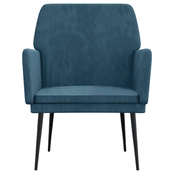 Blauer Samt Sessel 62x79x79 cm
