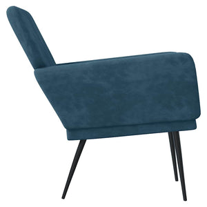 Blauer Samt Sessel 62x79x79 cm