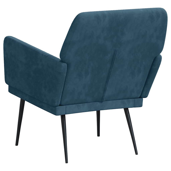Blauer Samt Sessel 62x79x79 cm