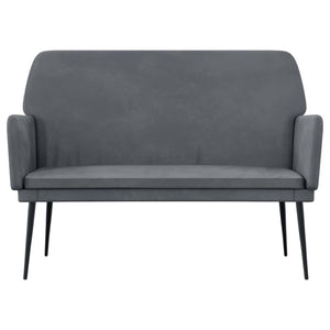 Dunkelgraue Samt Sitzbank 108 cm