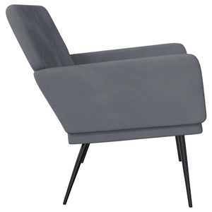 Dunkelgraue Samt Sitzbank 108 cm
