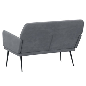 Dunkelgraue Samt Sitzbank 108 cm