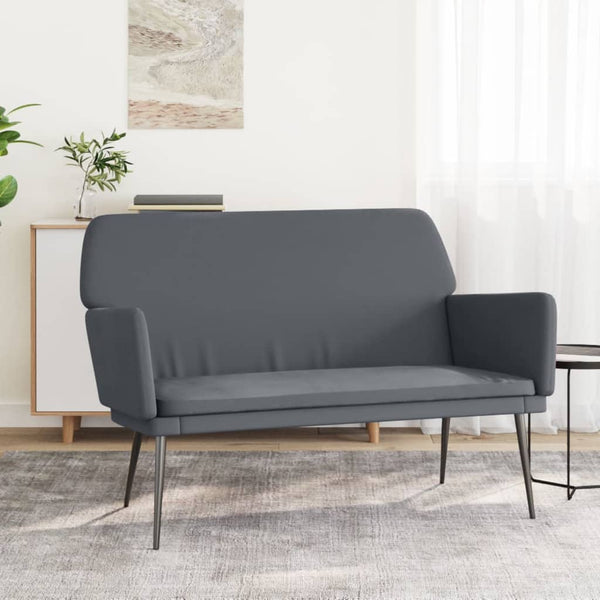Dunkelgraue Samt Sitzbank 108 cm