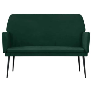 Dunkelgrüne Samt Sitzbank 108 cm