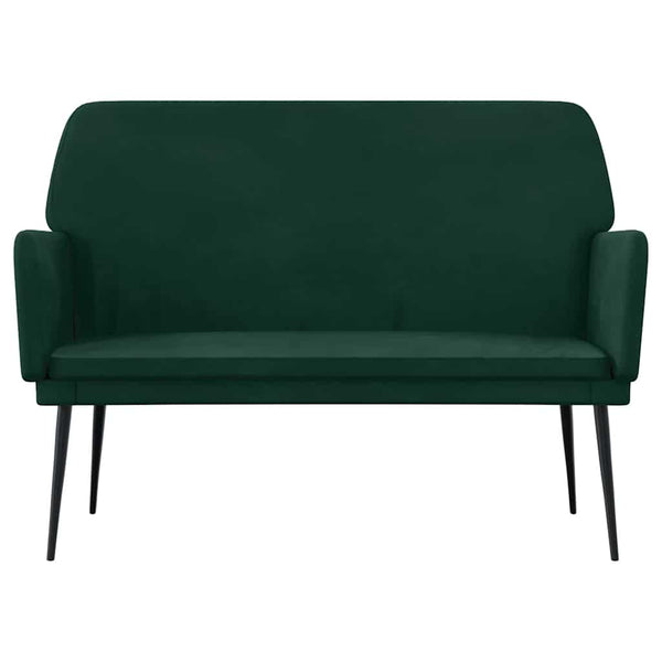 Dunkelgrüne Samt Sitzbank 108 cm