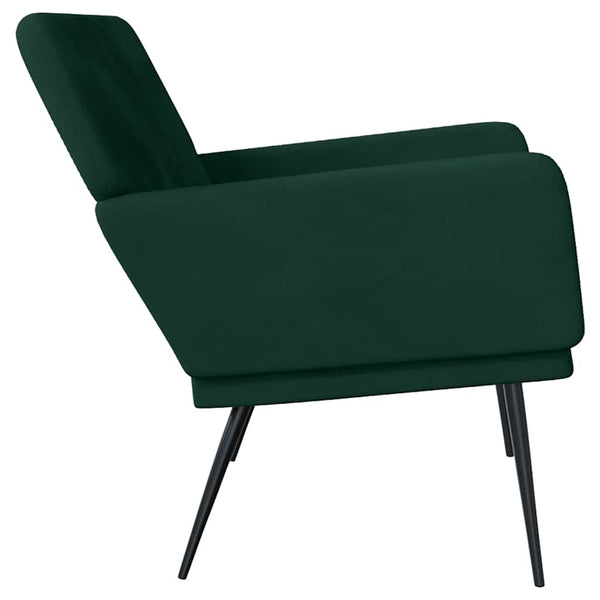 Dunkelgrüne Samt Sitzbank 108 cm