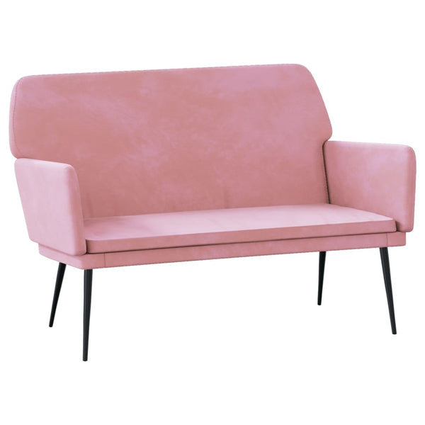 Rosa Samt Sitzbank 108 cm