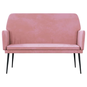 Rosa Samt Sitzbank 108 cm
