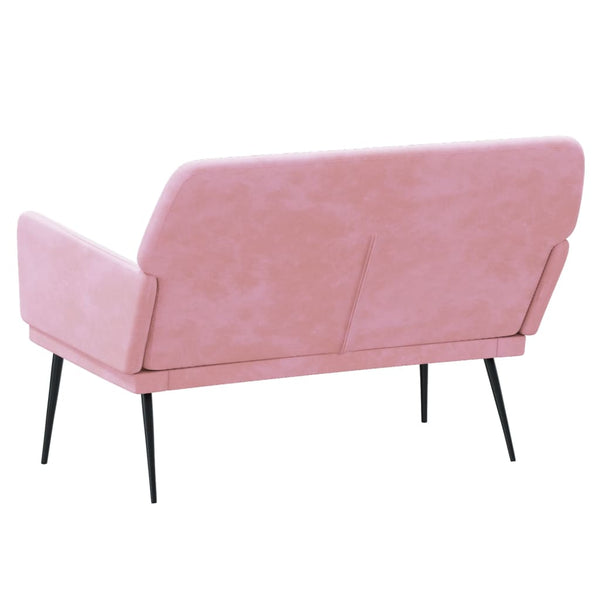Rosa Samt Sitzbank 108 cm