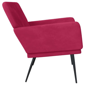 Weinrote Samt Sitzbank 108 cm