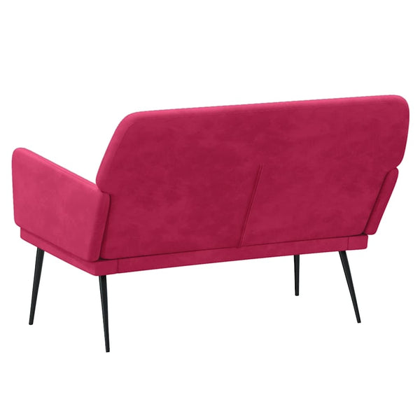 Weinrote Samt Sitzbank 108 cm