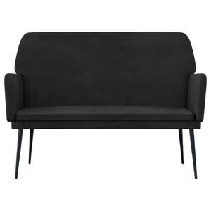 Schwarze Samt Sitzbank 108 cm