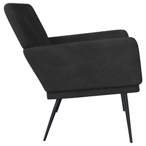 Schwarze Samt Sitzbank 108 cm