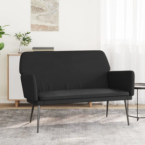 Schwarze Samt Sitzbank 108 cm